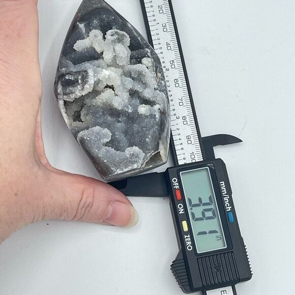 Sphalerite mountain Freeform druzy crystal stone 4” half raw specimen - Picture 2 of 9